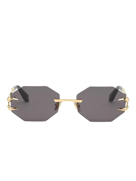 Roberto Cavalli Geometric-frame Sunglasses - Yellow 