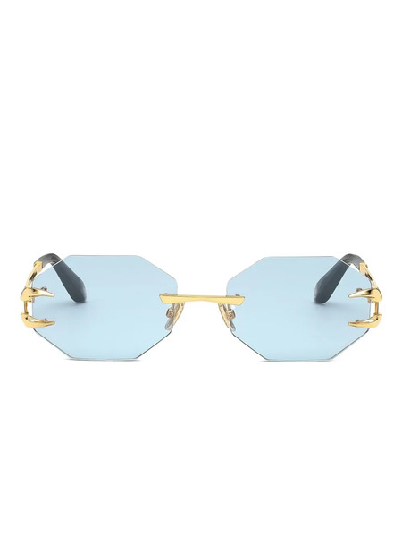  Roberto Cavalli Hexagon-frame Sunglasses - Yellow 