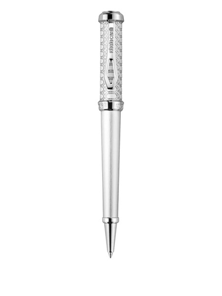  Roberto Cavalli Hexagonal-pattern Pen - Silver 
