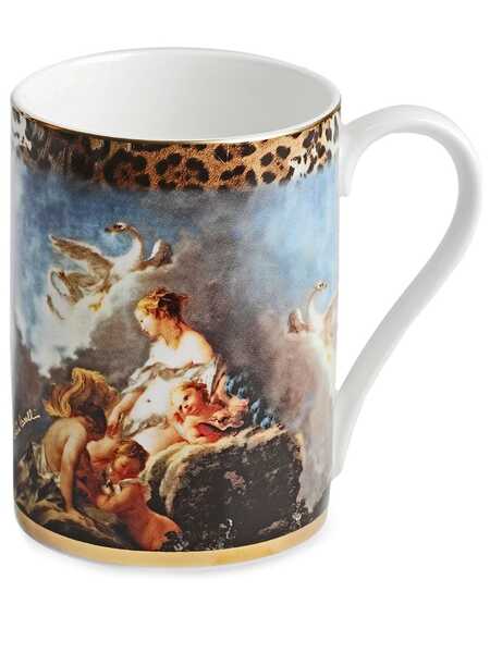  Roberto Cavalli Home Wild Leda Bone China Mug - Brown 