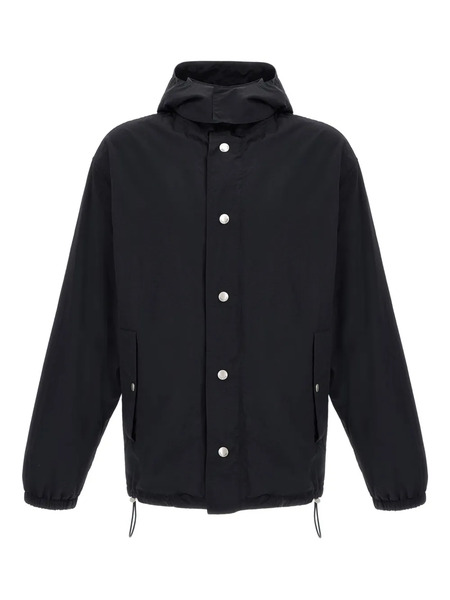  Roberto Cavalli Hooded Drawstring Jacket - Black 