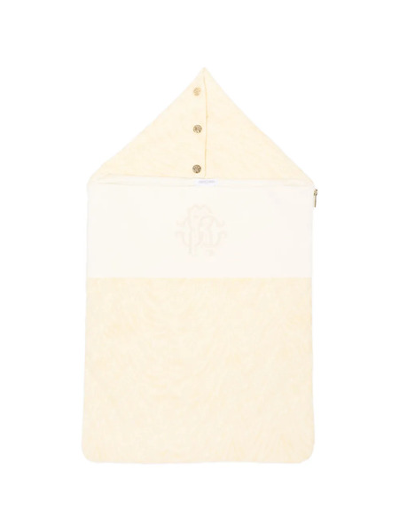  Roberto Cavalli Junior Zebra Button Blanket - Neutrals 
