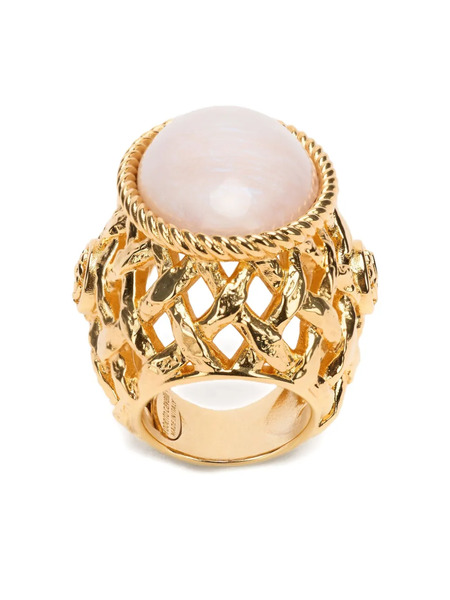  Roberto Cavalli Lattice Ring - Gold 
