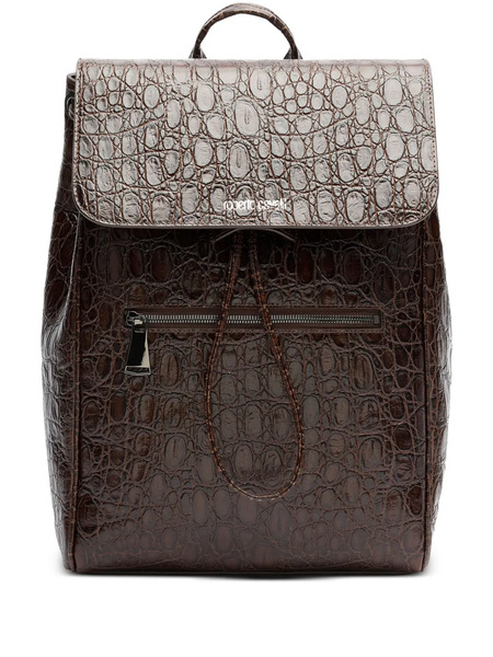  Roberto Cavalli Leather Backpack - Brown 