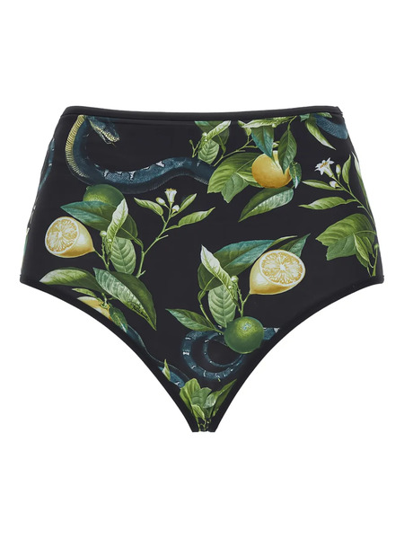  Roberto Cavalli Lemon-print Bikini Button - Black 