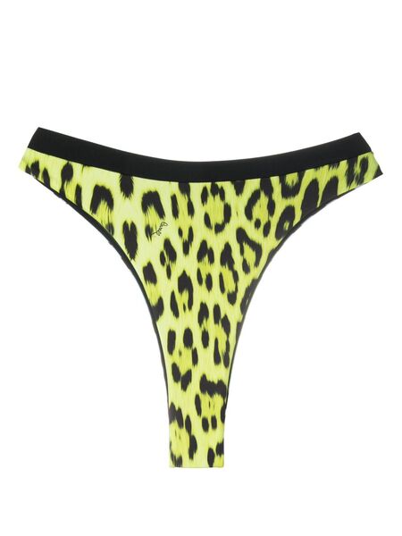  Roberto Cavalli Leopard-print Bikini Bottoms - Green 