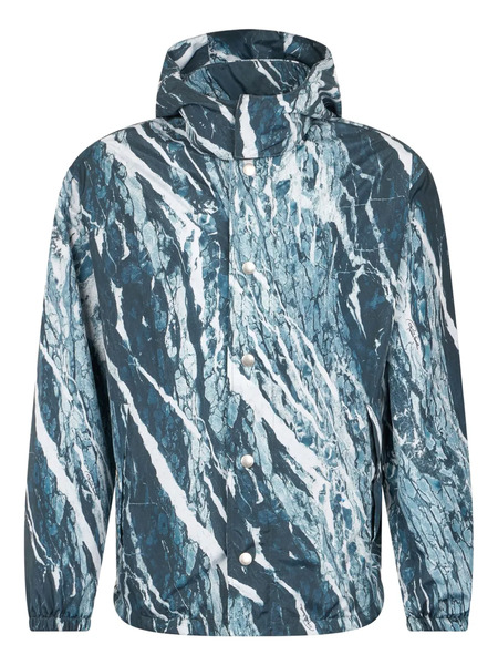  Roberto Cavalli Marble-print Bomber Jacket - Blue 