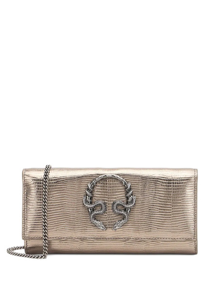  Roberto Cavalli Metallic Reptile-effect Wallet - Neutrals 