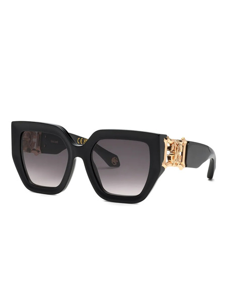  Roberto Cavalli Mirror Snake Collection Sunglasses - Black 