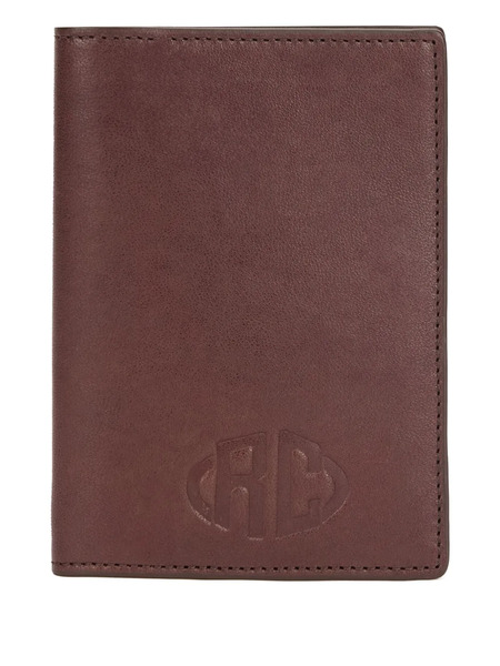  Roberto Cavalli Monogram Leather Wallet - Brown 