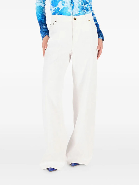  Roberto Cavalli Patterned-jacquard Trousers - White 