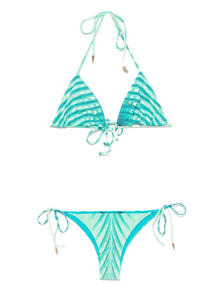  Roberto Cavalli Printed Bikini - Green 