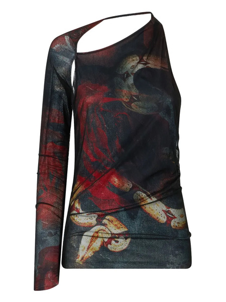  Roberto Cavalli Printed Top - Red 