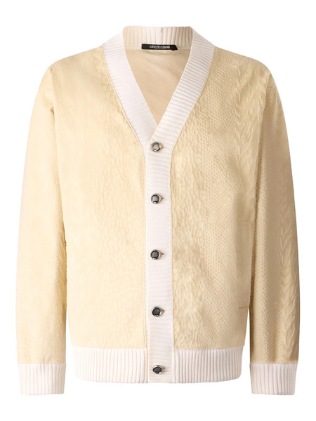  Roberto Cavalli Python-print Cardigan - Neutrals 
