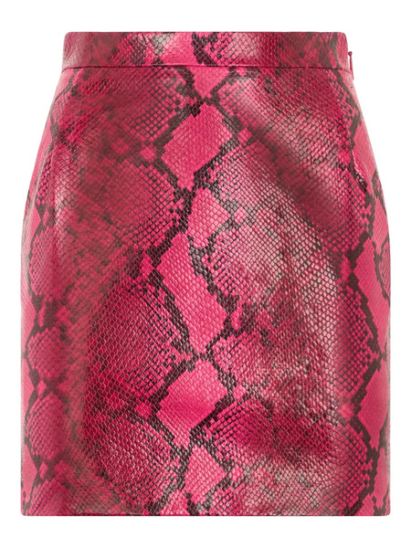  Roberto Cavalli Python-print Mini Skirt - Pink 