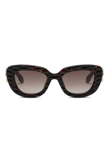  Roberto Cavalli Quilted-frame Sunglasses - Brown 