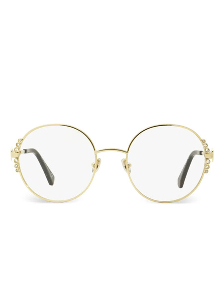  Roberto Cavalli Round-frame Glasses - Gold 