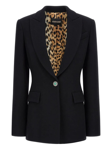 Roberto Cavalli Single-button Blazer - Black 