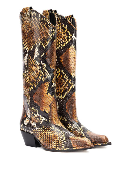  Roberto Cavalli Snakeskin-effect Boots - Brown 