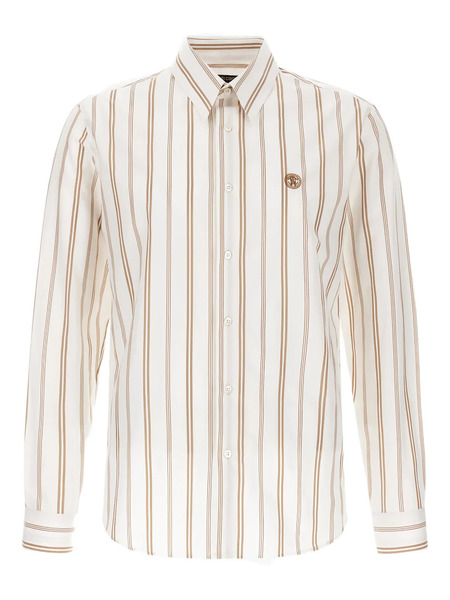  Roberto Cavalli Striped-pattern Buttoned Shirt - Neutrals 
