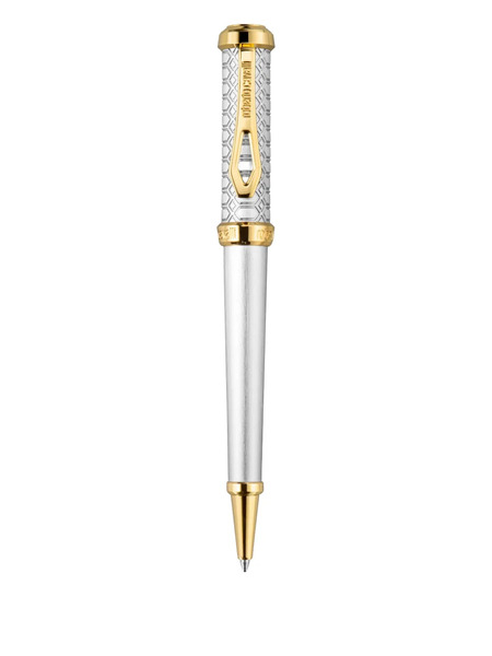  Roberto Cavalli Two-tone Engraved Pen - Silver 
