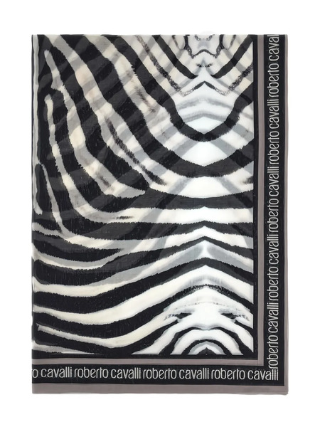  Roberto Cavalli Zebra-pattern Scarf - Black 