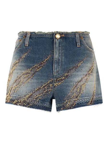  Roberto Cavalli Zebra-pattern Shorts - Blue 