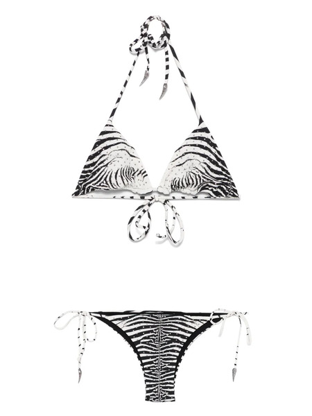  Roberto Cavalli Zebra-print Bikini - White 
