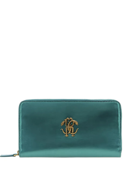  Roberto Cavalli Zip-around Wallet - Blue 