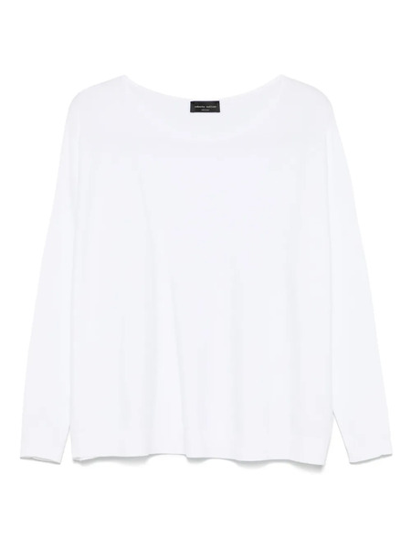  Roberto Collina Fine-ribbed Top - White 
