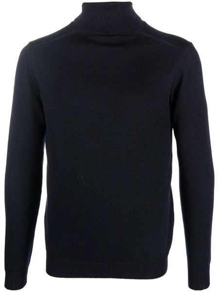 Roberto Collina Ribbed Hem Roll-neck Jumper - Blue 