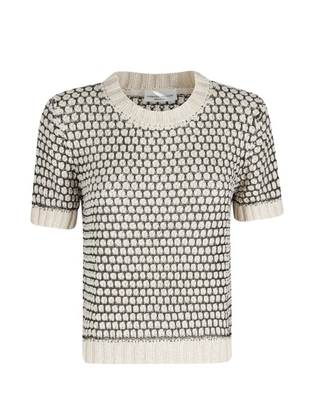  Roberto Collina Short-sleeve Patterned Top - Neutrals 