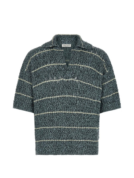  Roberto Collina Texture-stitch Sweater - Blue 