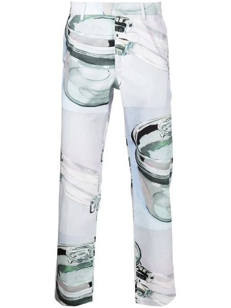  Rochambeau X Nick Farhi Pyrex-print Trousers - Grey 