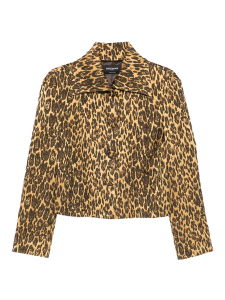  Rochas Animal-print Jacket - Brown 