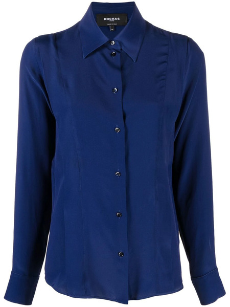  Rochas Button-up Long-sleeve Shirt - Blue 