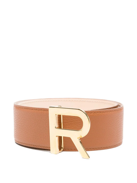  Rochas Logo-buckle Leather Belt - Brown 