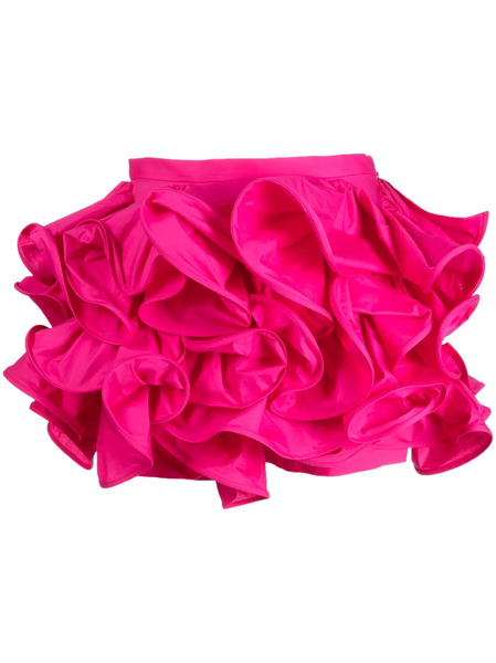  Rochas Ruffled Low-rise Mini Shorts - Pink 