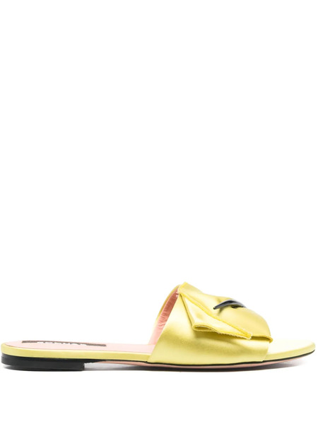  Rochas Satin Sandals - Yellow 
