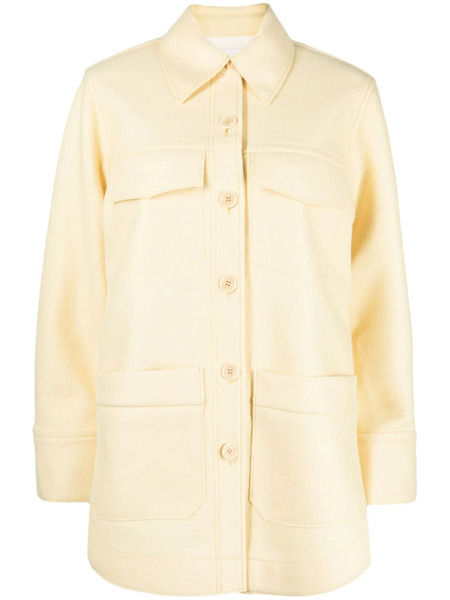  Rodebjer Button-up Virgin Wool Coat - Orange 
