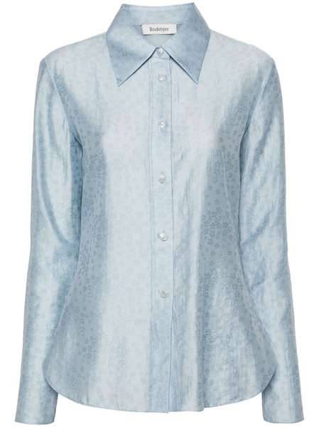 Rodebjer Carmen Floral-embroidered Shirt - Blue 
