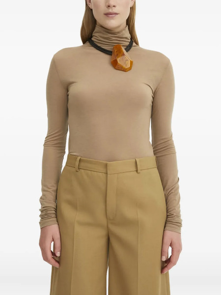  Rodebjer Kena Turtleneck Long-sleeve Top - Brown 