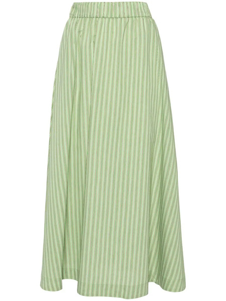  Rodebjer Marla Striped Midi Skirt - Green 