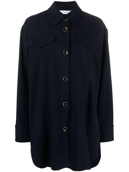  Rodebjer Pointed-collar Button-up Shirt - Blue 