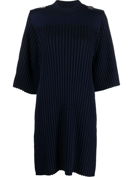  Rodebjer Ribbed Knitted Midi Dress - Blue 
