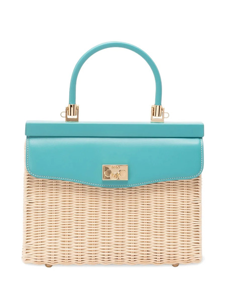  Rodo Mediumwicker Top-handle Shoulder Bag - Neutrals 