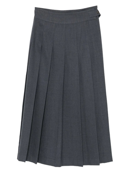 Róhe Buttoned Midi Pleated Skirt - Grey 