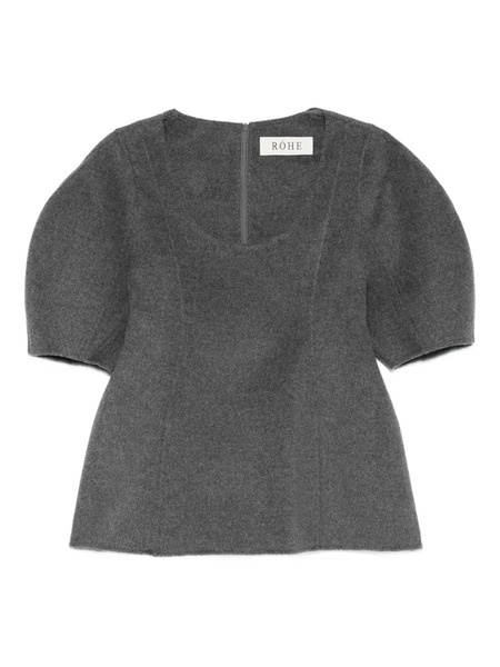  Róhe Cashmere-blend Blouse - Grey 