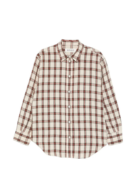  Róhe Check-pattern Oversized Shirt - Neutrals 