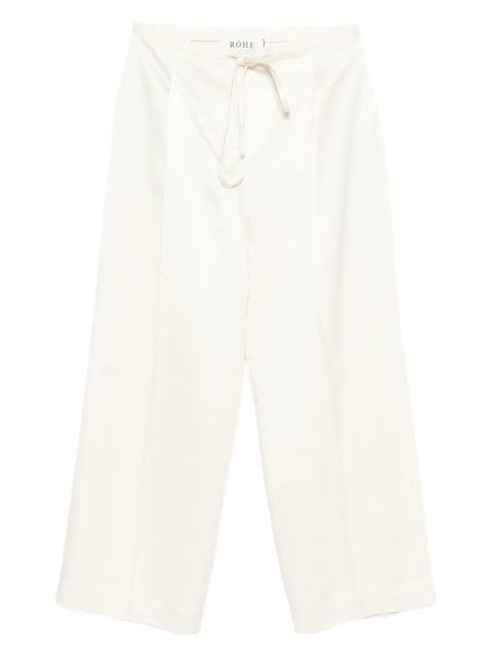  Róhe Drawstring Straight-hem Trousers - Neutrals 